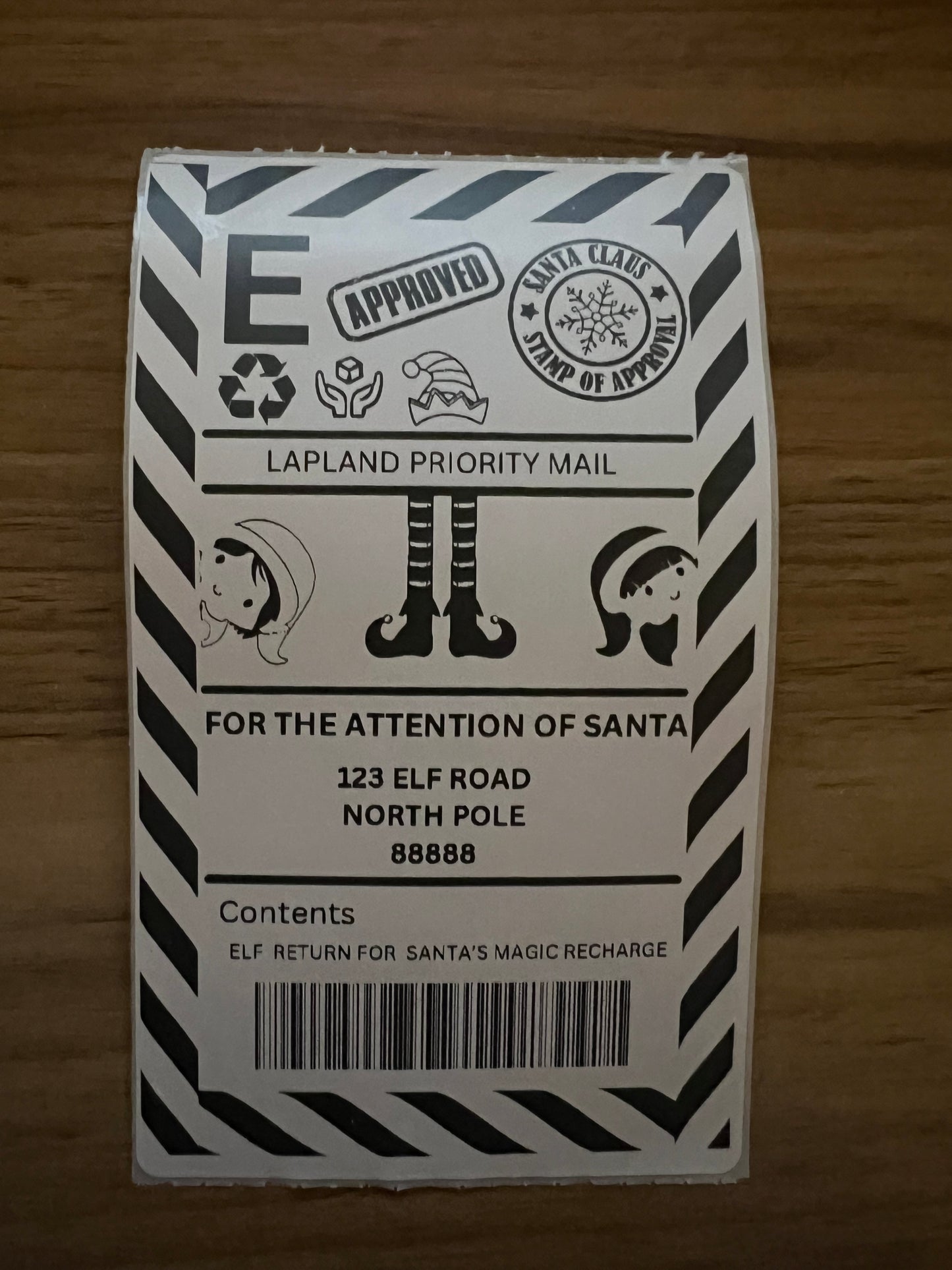 Elf postage labels