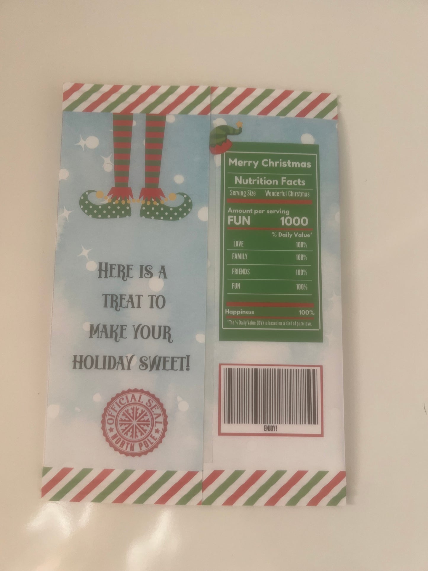 Merry Christmas elf treat bags