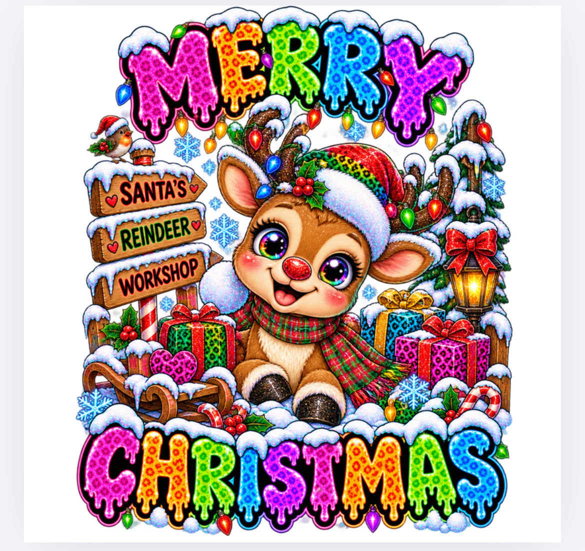 Merry Christmas colourful decals exclusive (UVPOD)