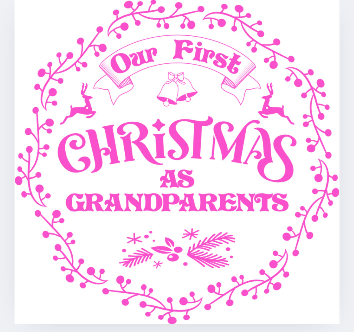 Our first Christmas as grandparents DTF (POD)