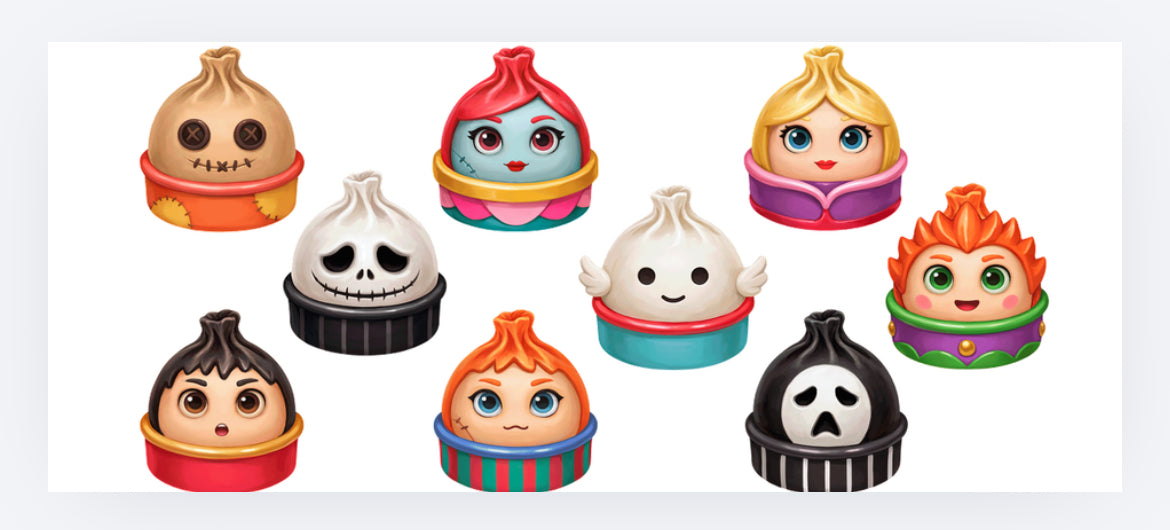 Horror character dumplings wrap exclusive (UVPOD)