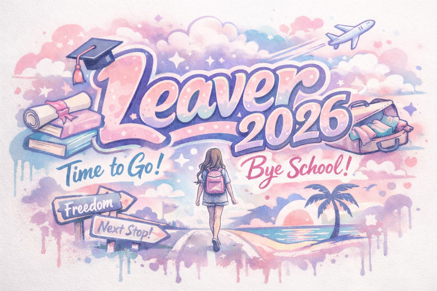 A6 Leaver pastel DTF transfer exclusive