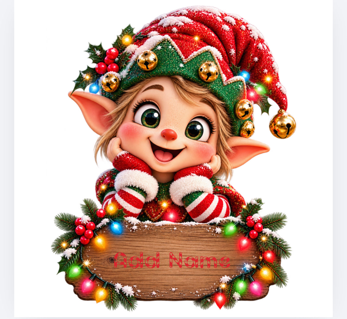 Christmas decals with personalisation option (UVPOD)