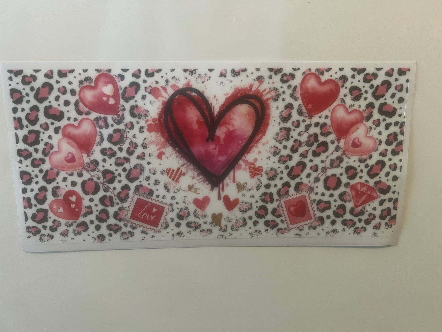 Heart and print valentines wrap