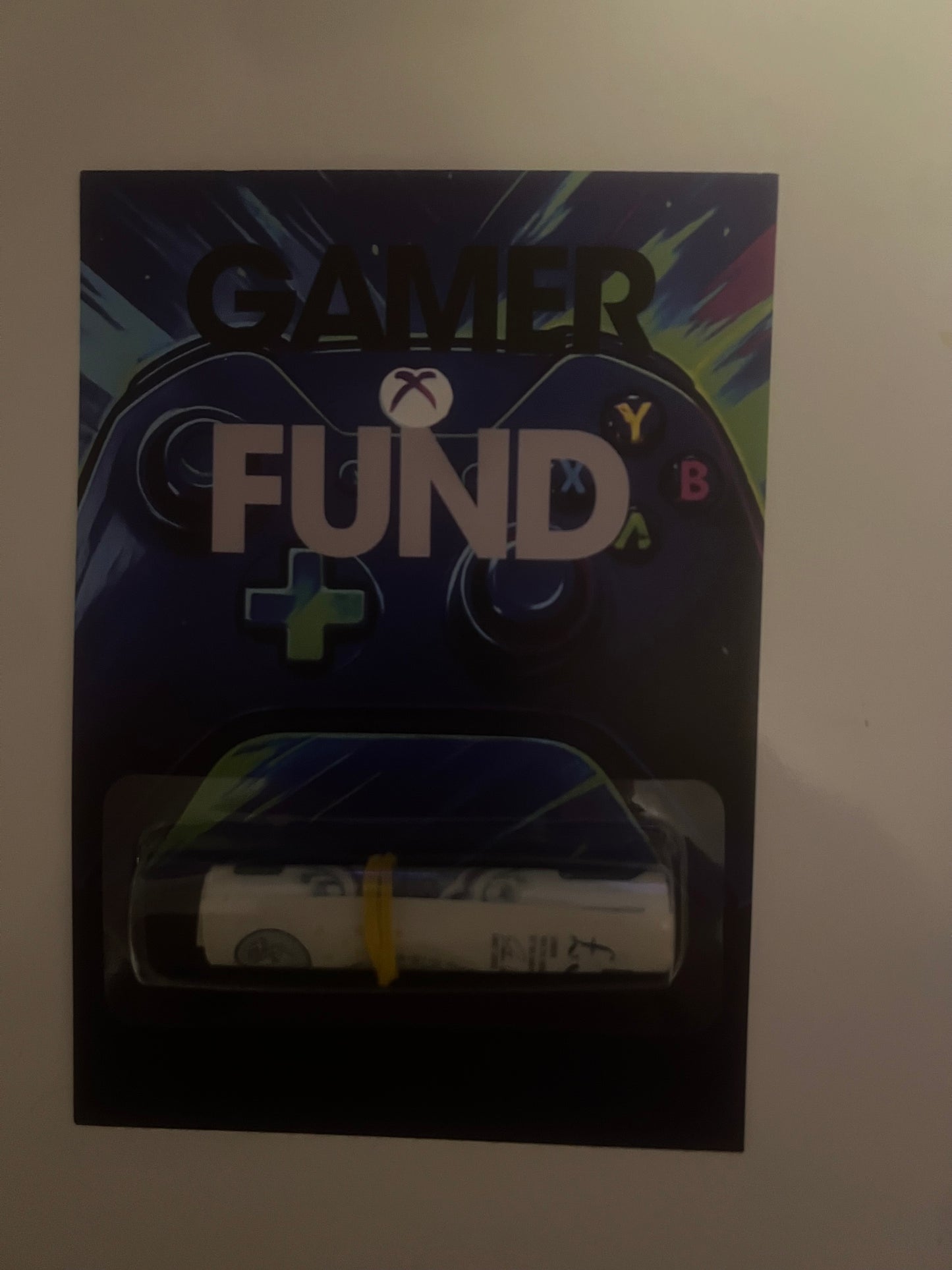 Gamer fund money card (money not included)