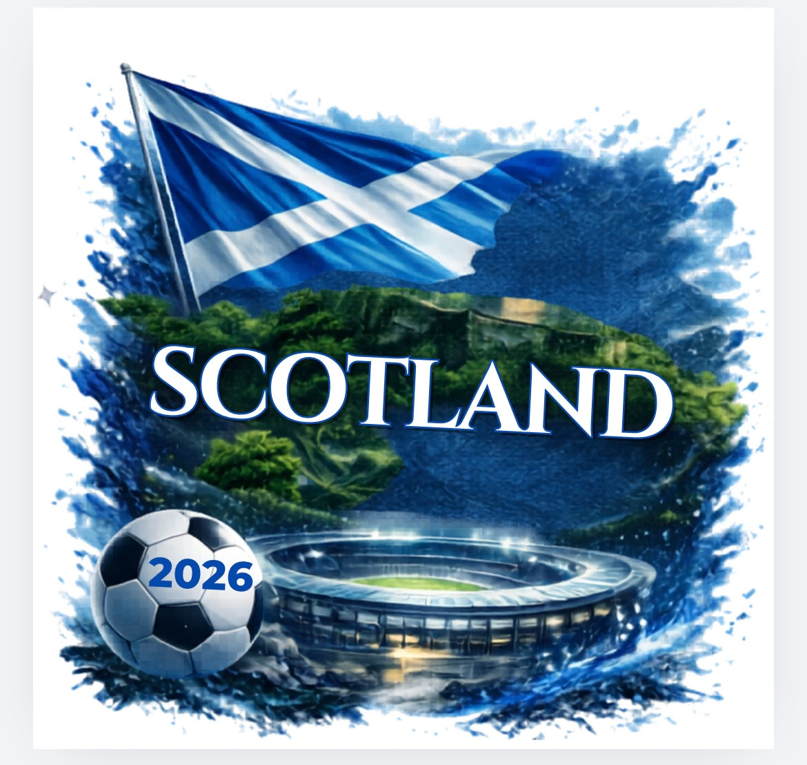 Scotland landscape image Football World Cup 2026 DTF (POD) exclusive