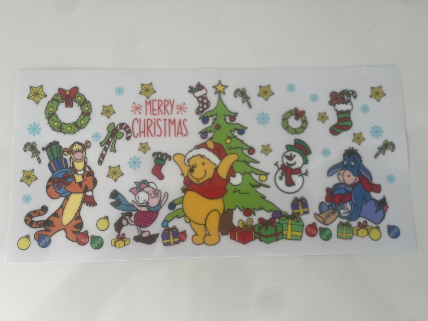 Christmas winnie and friends wrap