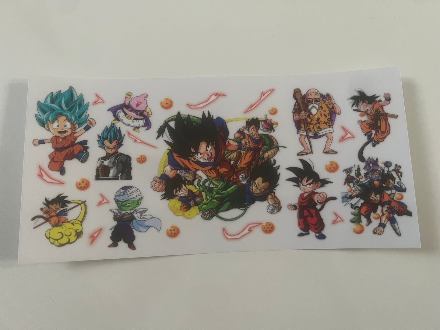 Dragonball z character cup wrap