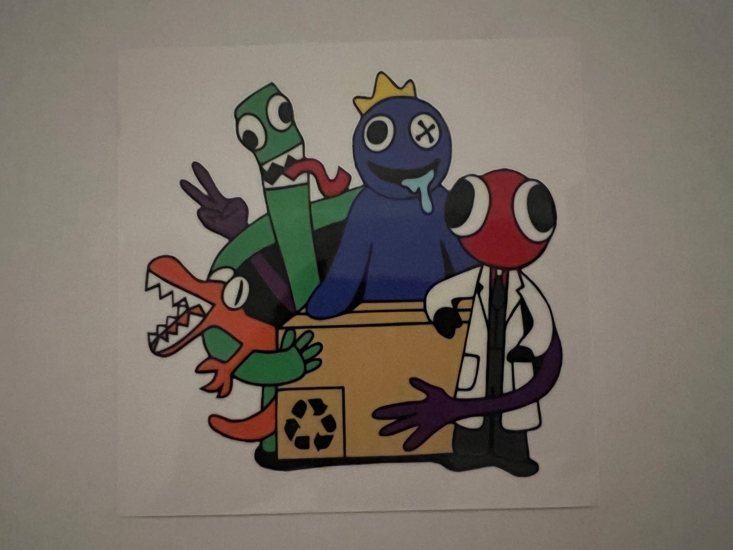 Rainbow friends in a box decal v2