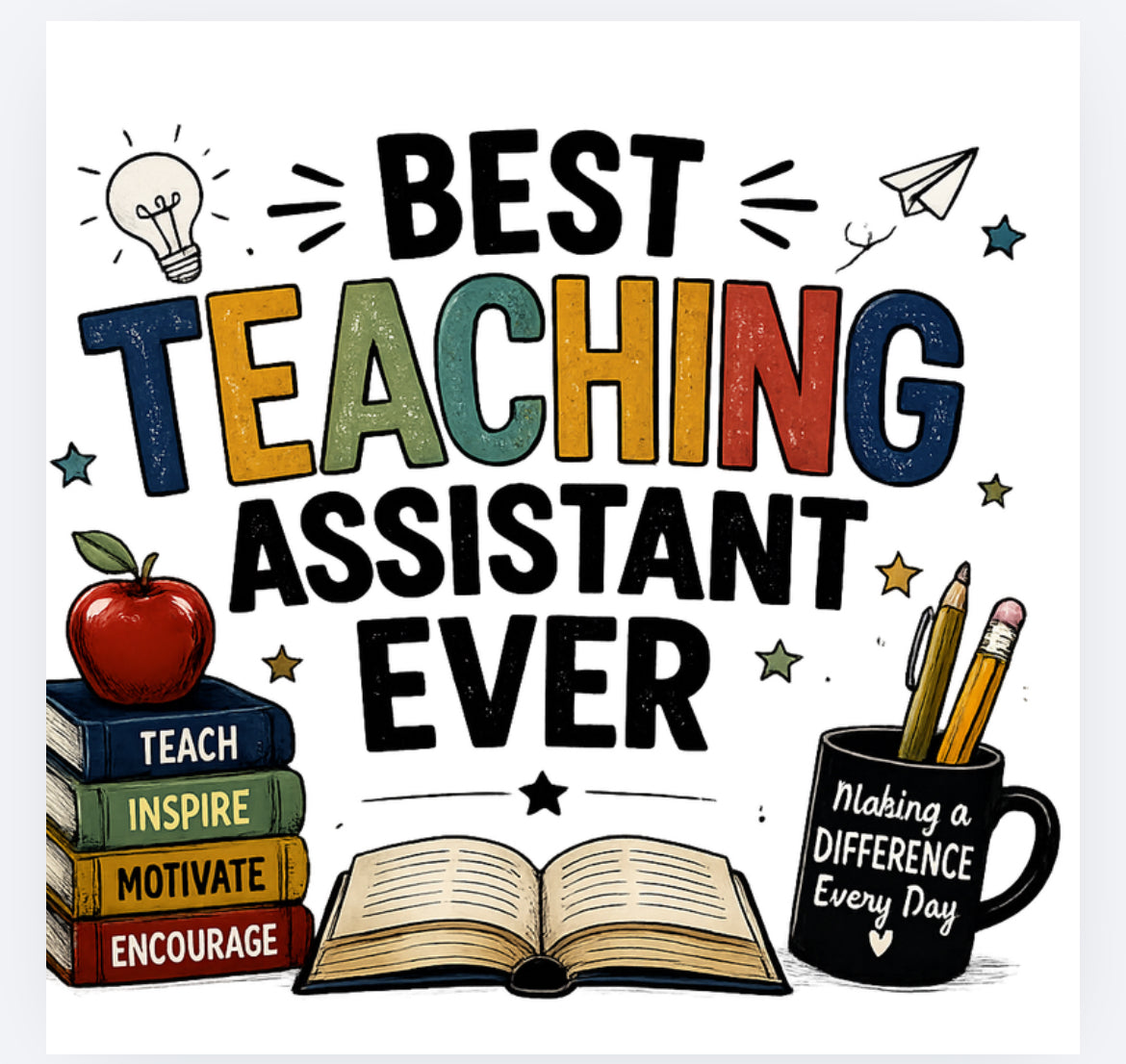 Best teaching assistant ever decal (UVPOD)