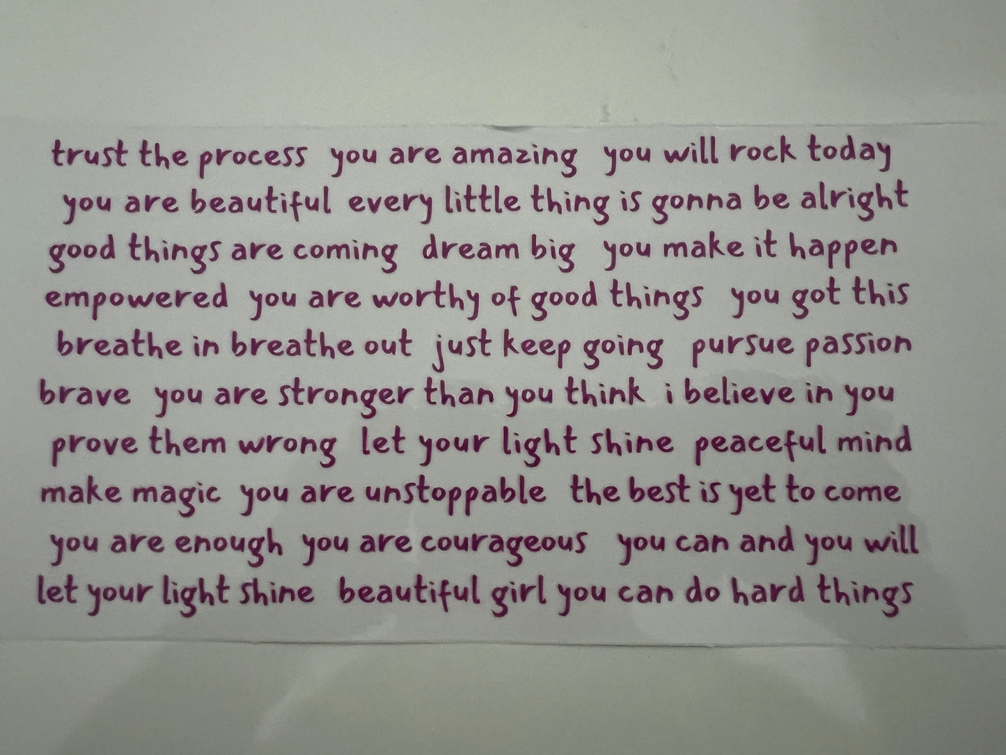 Trust the process positive affirmation wraps