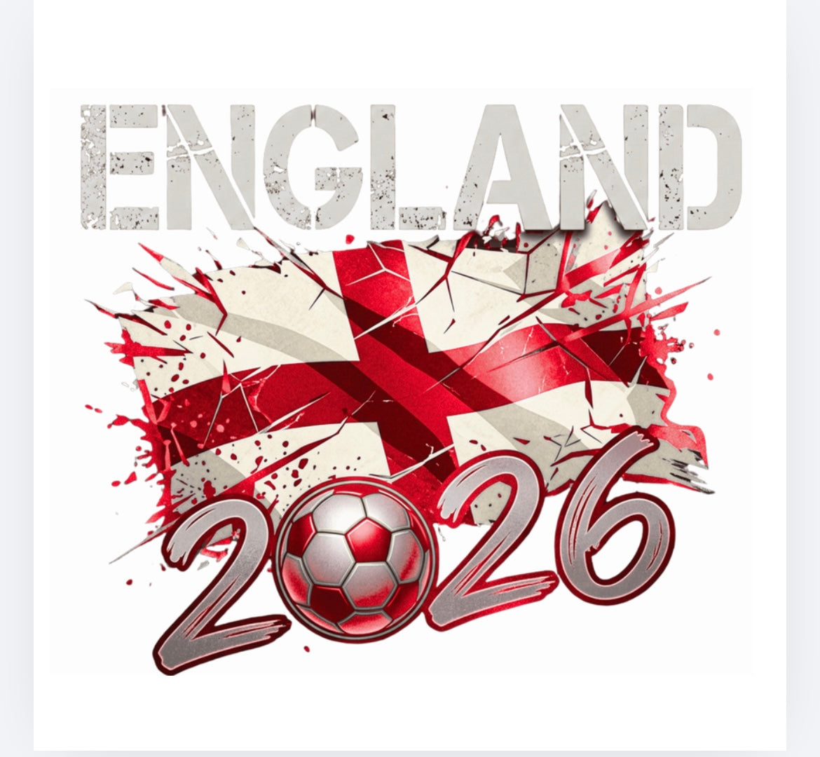England St George’s flag explosion Football World Cup 2026 DTF (POD) exclusive