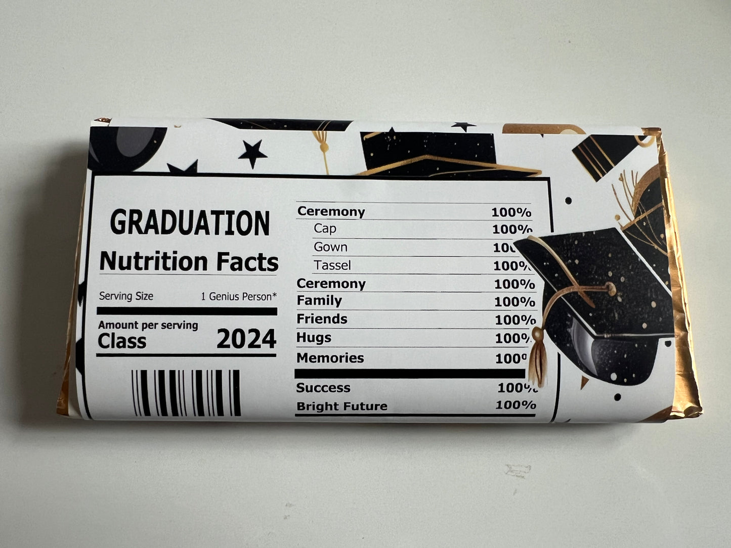 Graduation 2024 chocolate bar wrappers
