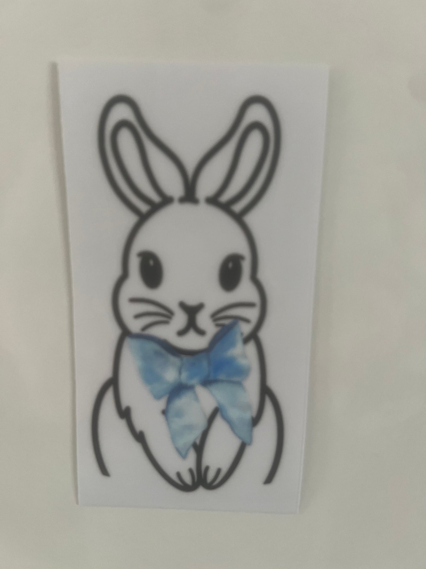 Easter rabbit decal matching chocolate bar wrappers available
