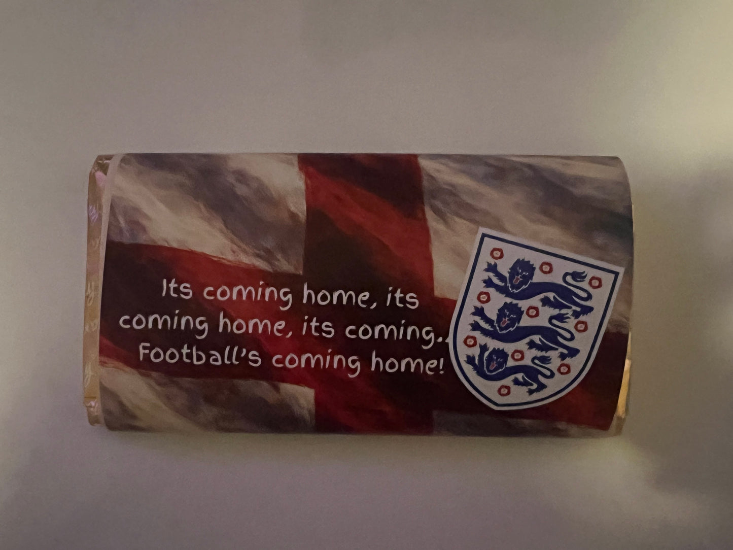 England flag football team World Cup 2026 chocolate wrapper (chocolate not included)