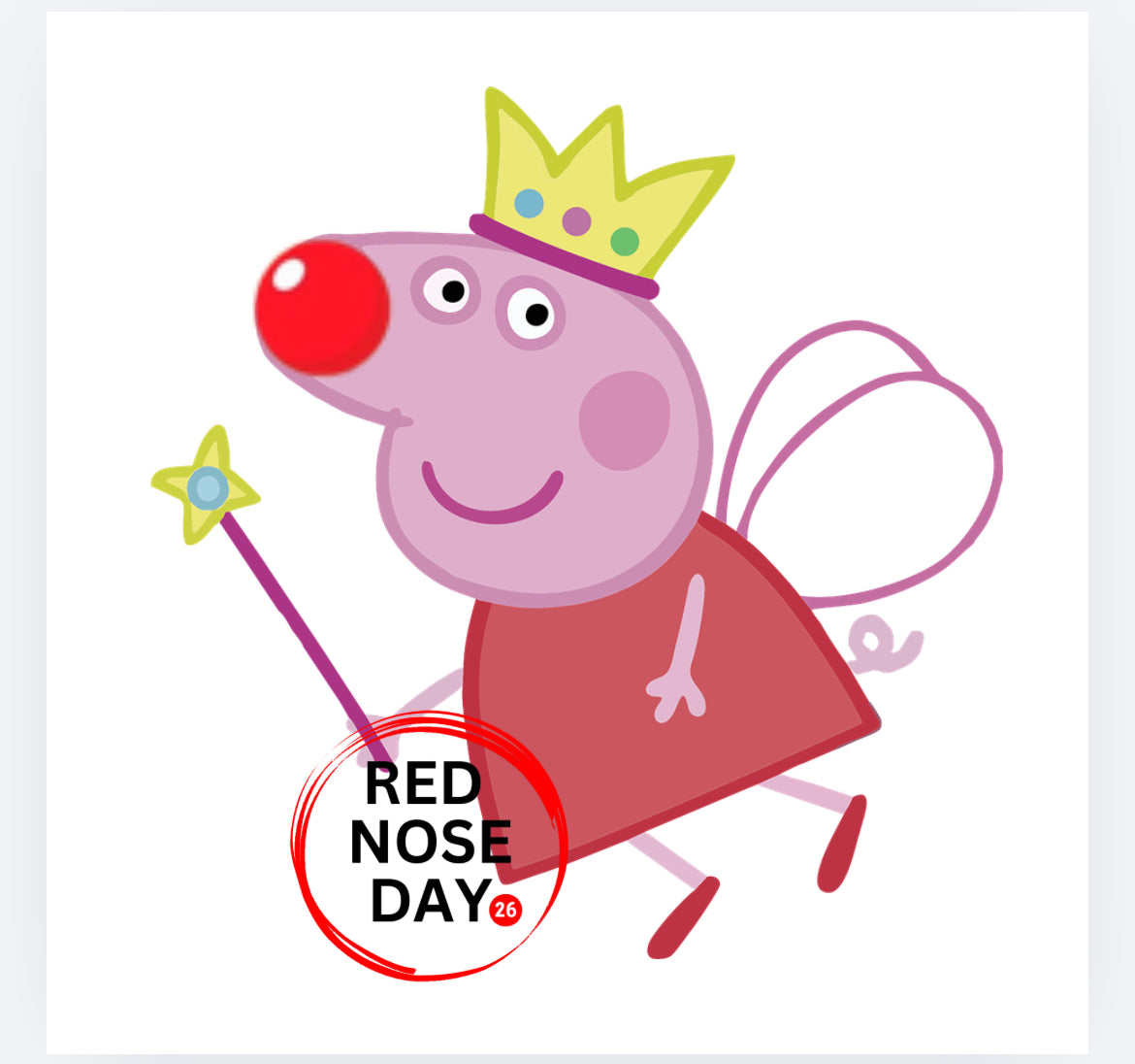 Peppa pig Red Nose Day DTF (POD) exclusive