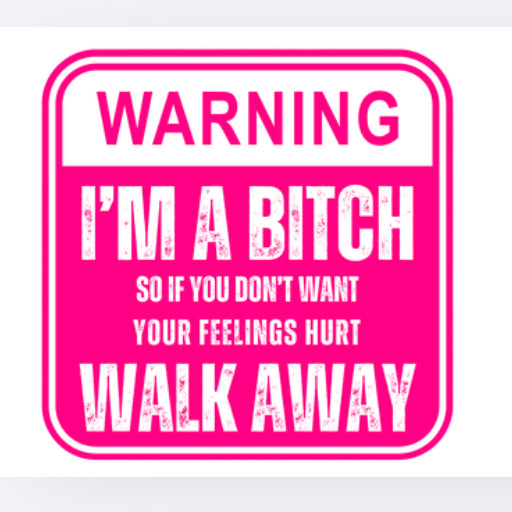 Warning I’m a bitch decal (UVPOD) exclusive