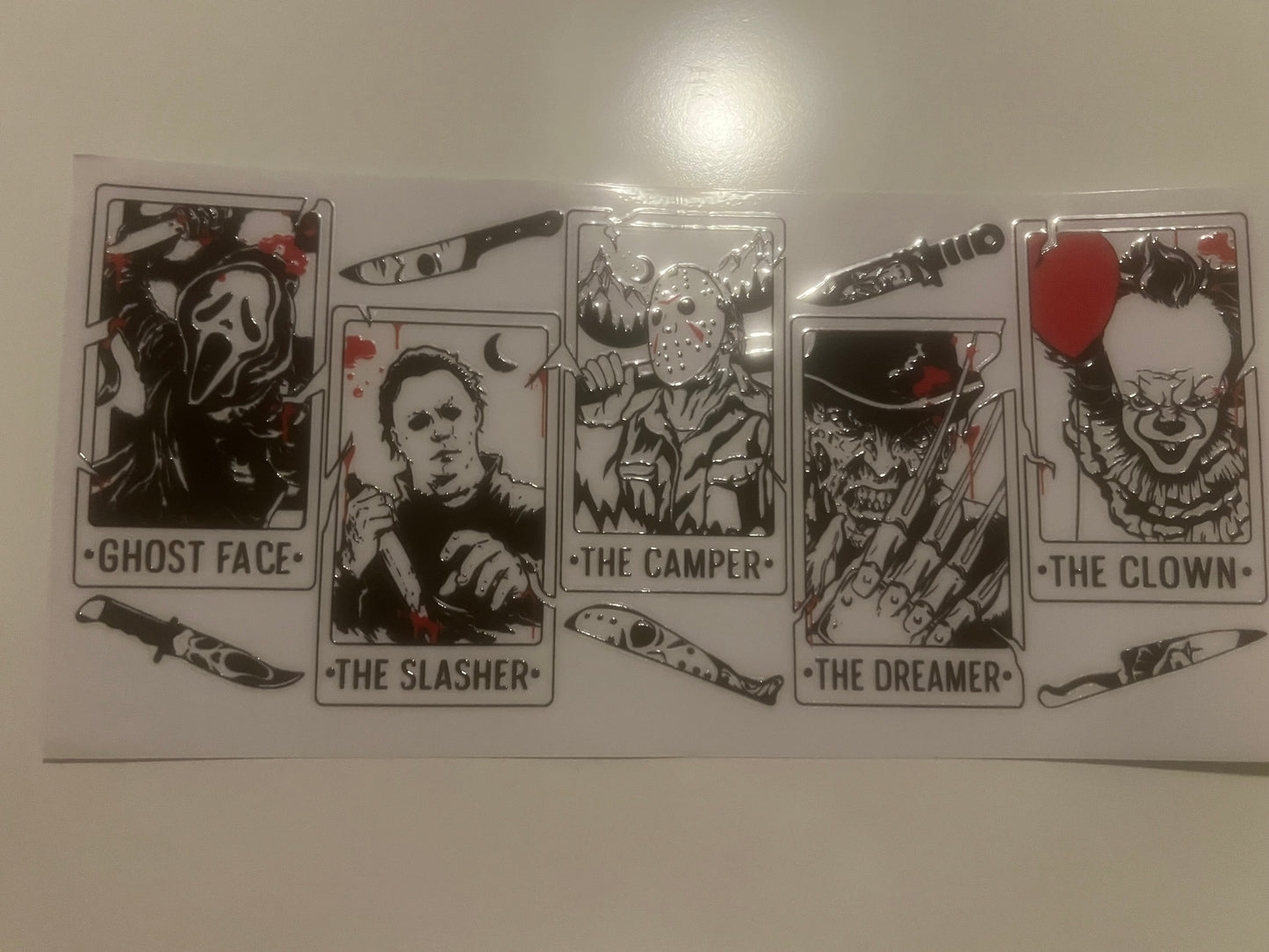 Horror character on cards wrap 889