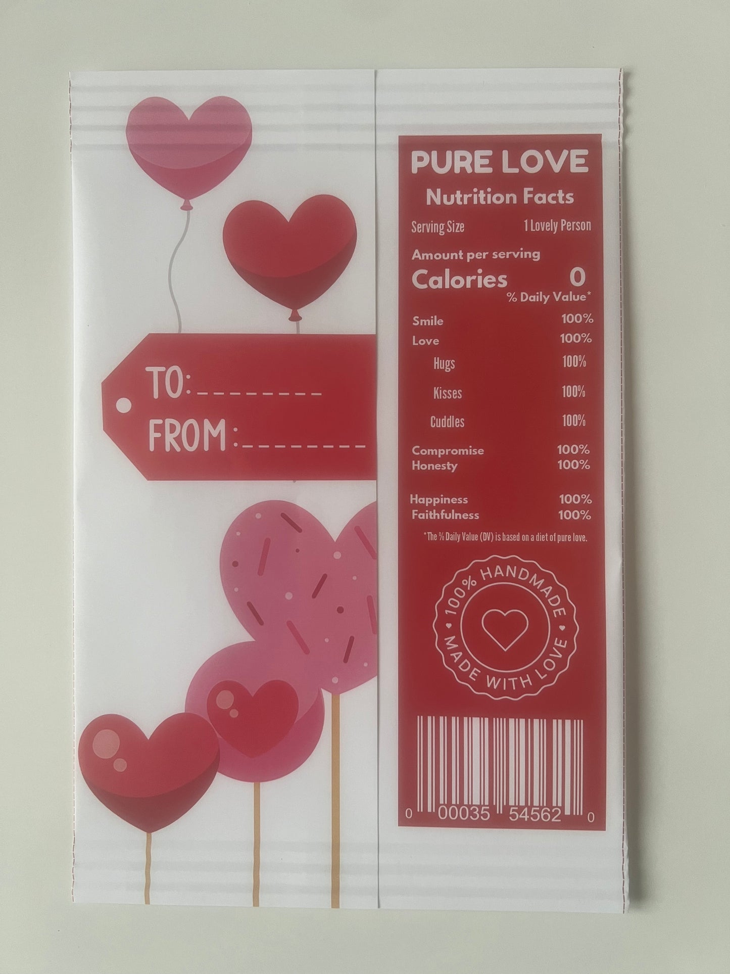 Happy Valentine’s Day treat bag exclusive design