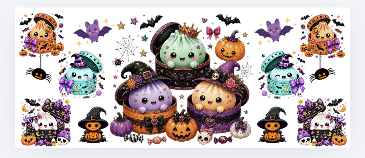 Halloween dumplings and pumpkins wrap exclusive (UVPOD)