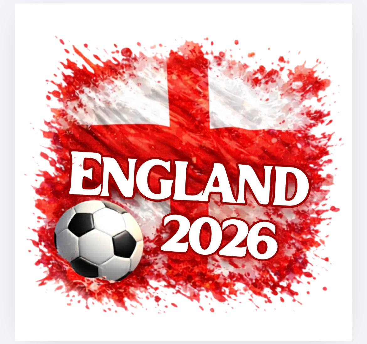 England St George’s flag Football World Cup 2026 DTF (POD) exclusive