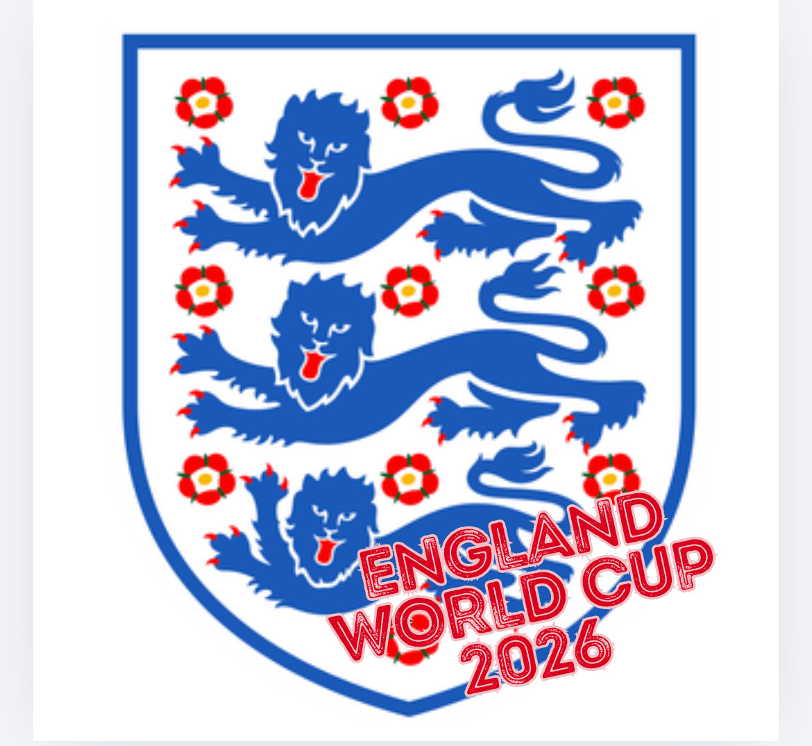 England three lions Football badge World Cup 2026 DTF (POD) exclusive