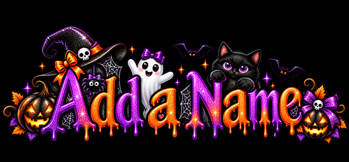 Halloween personalised name decal (UVPOD) exclusive
