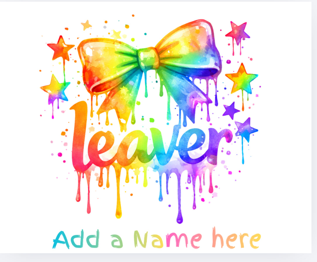 Leaver bow drip DTF transfer (POD)