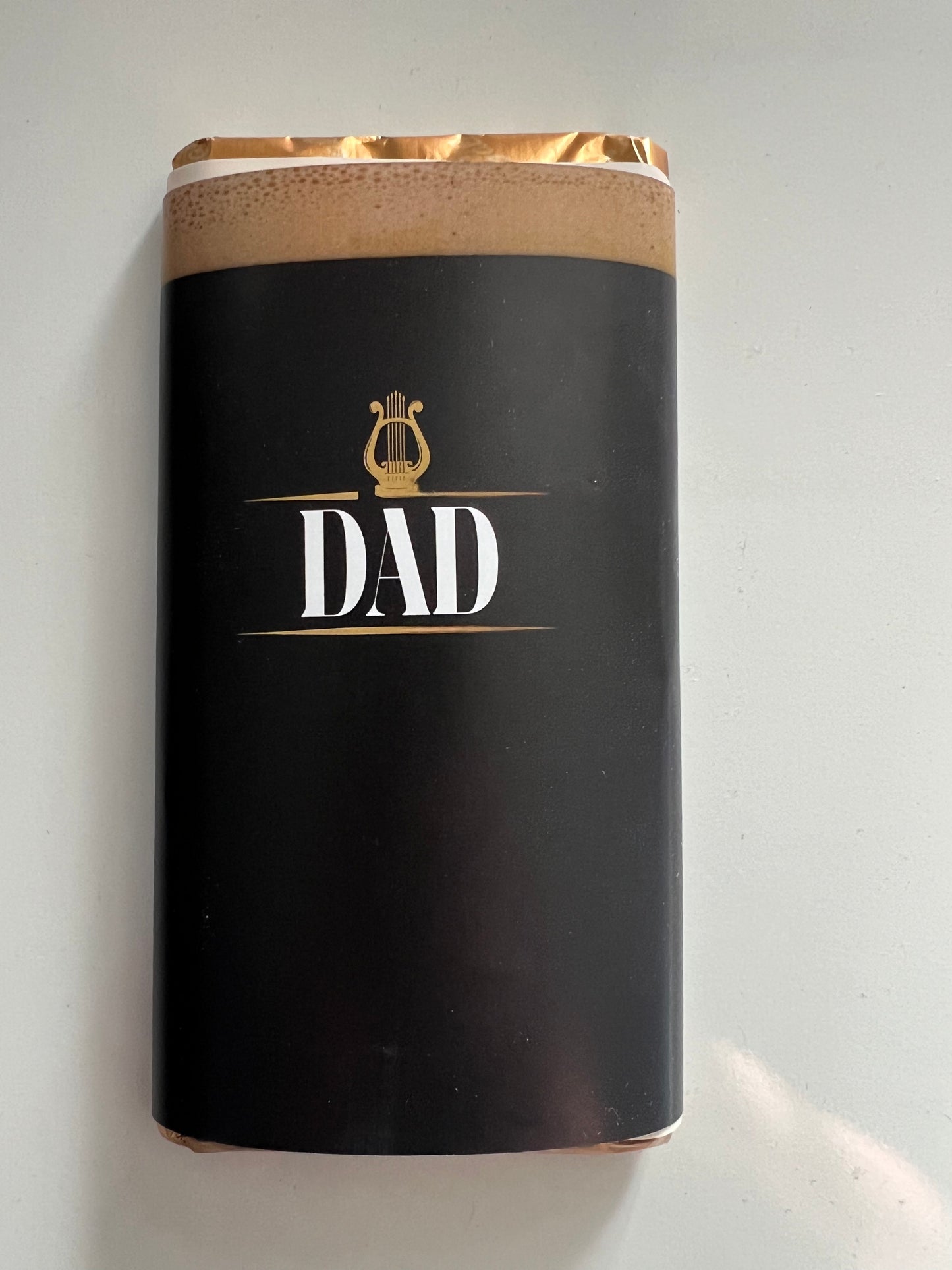 Guinness style dad chocolate bar wrapper