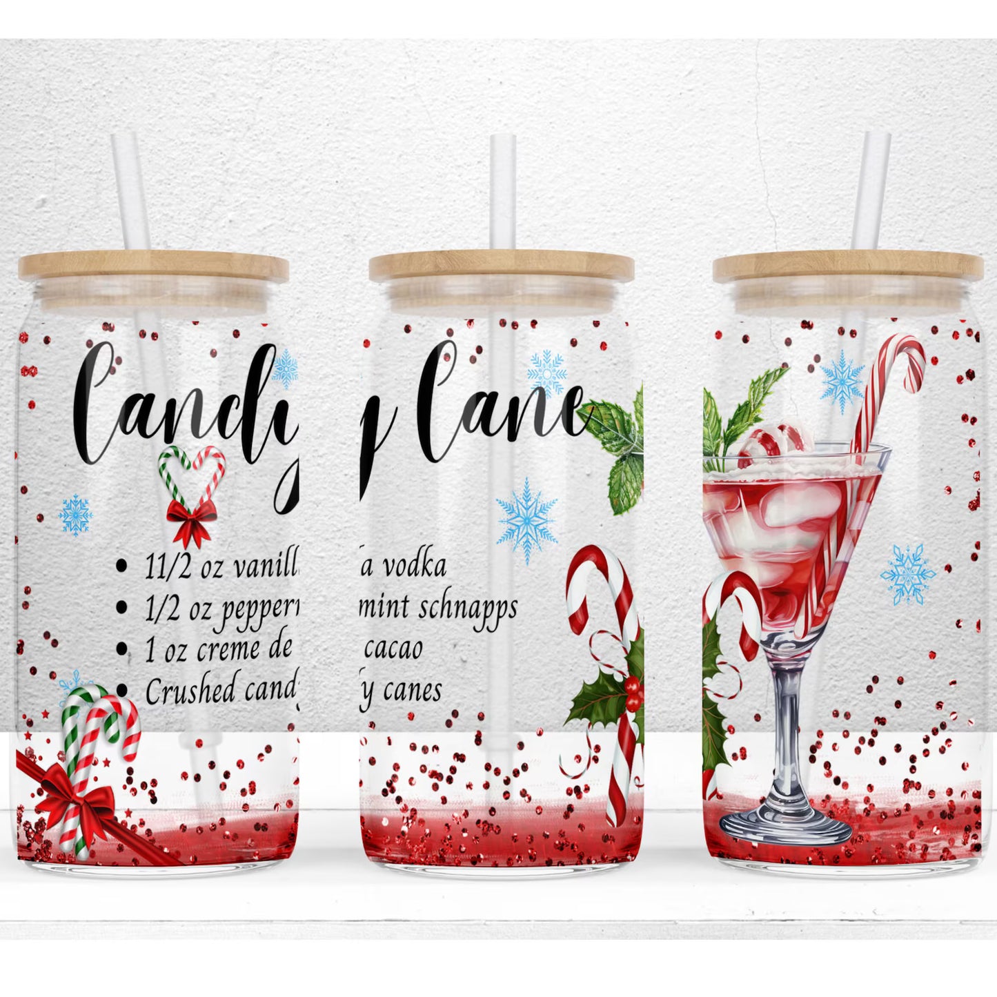 Candy cane drink wrap (UVPOD) exclusive