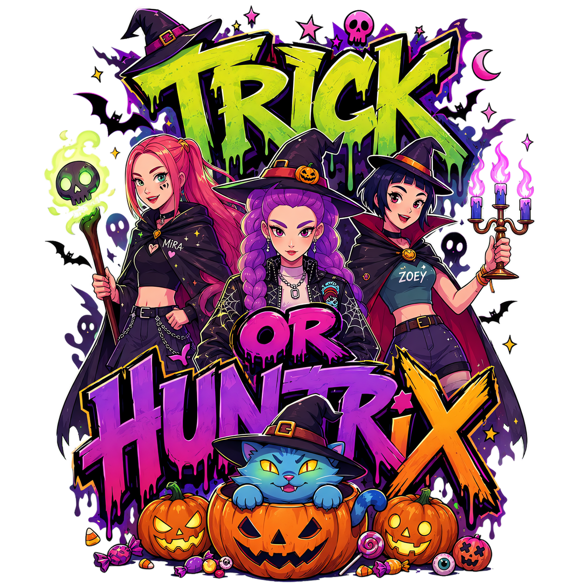 Halloween Huntrix decals exclusive (UVPOD)