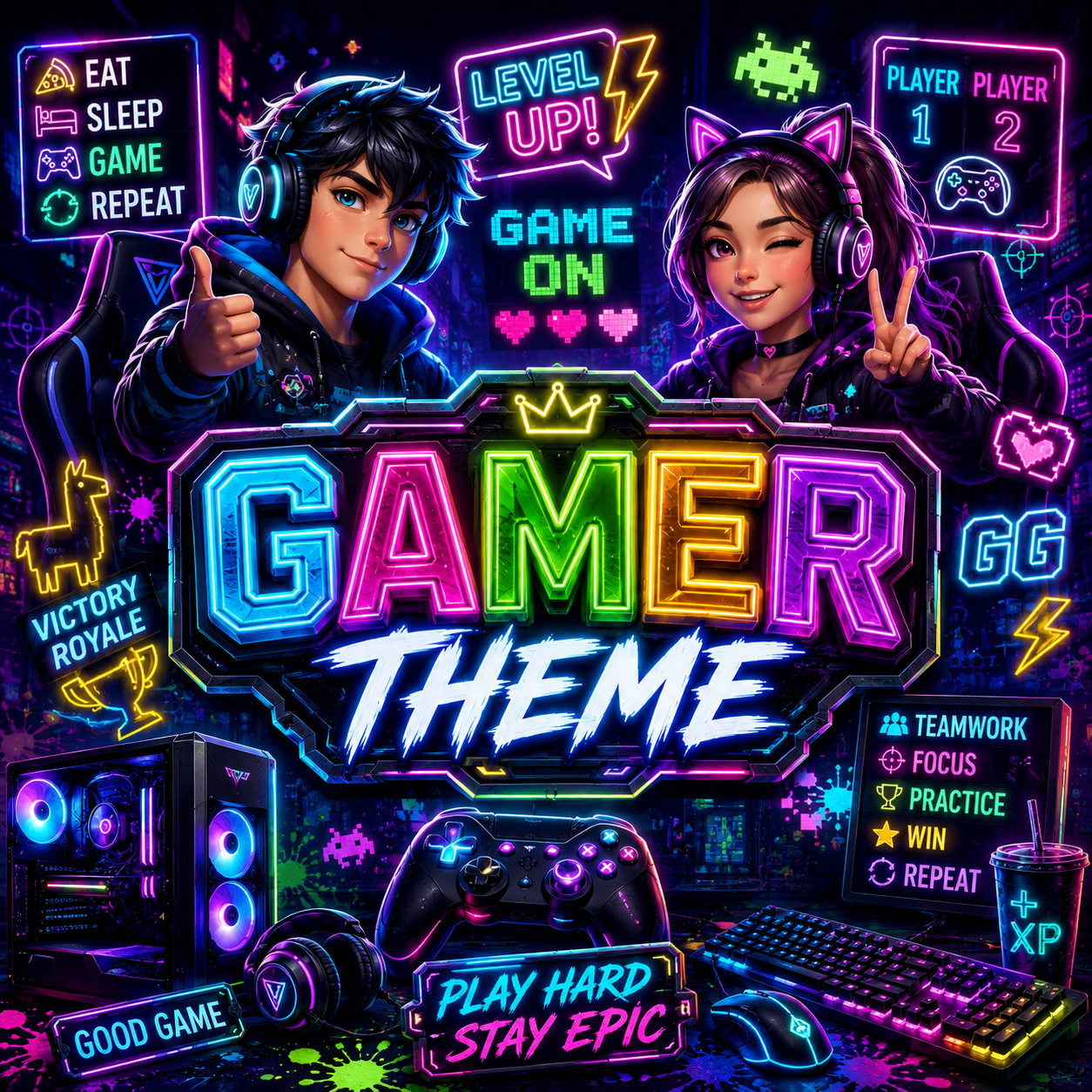 Gamer Theme UVDTF cup wraps