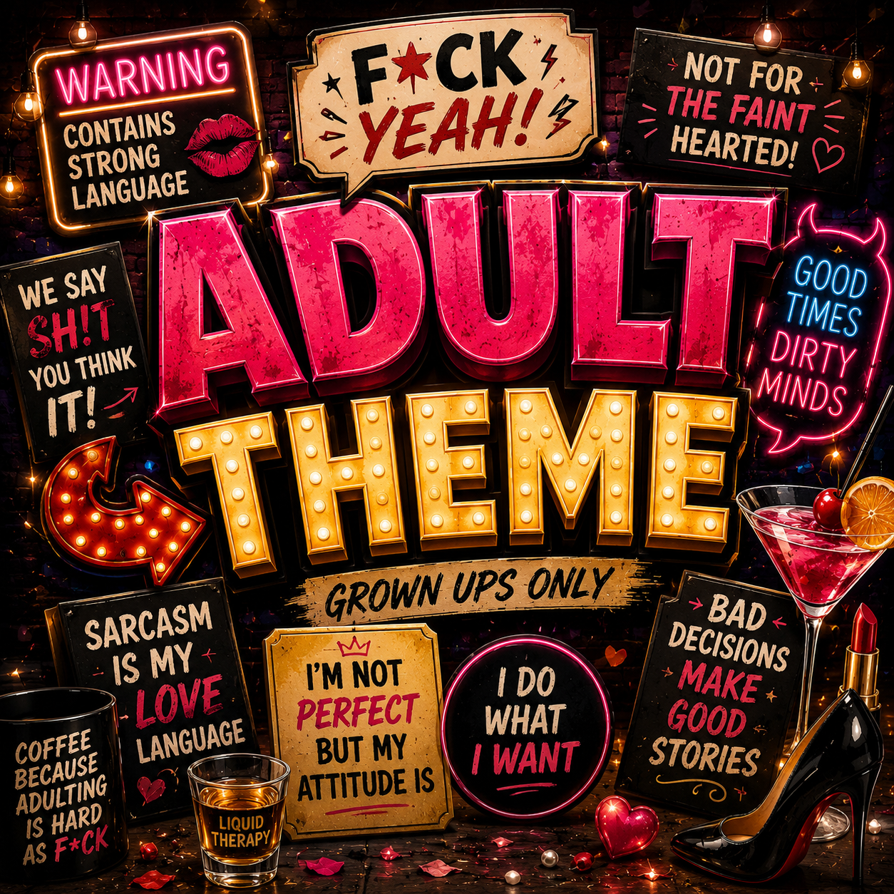 Adult and swear theme UVDTF cup wraps