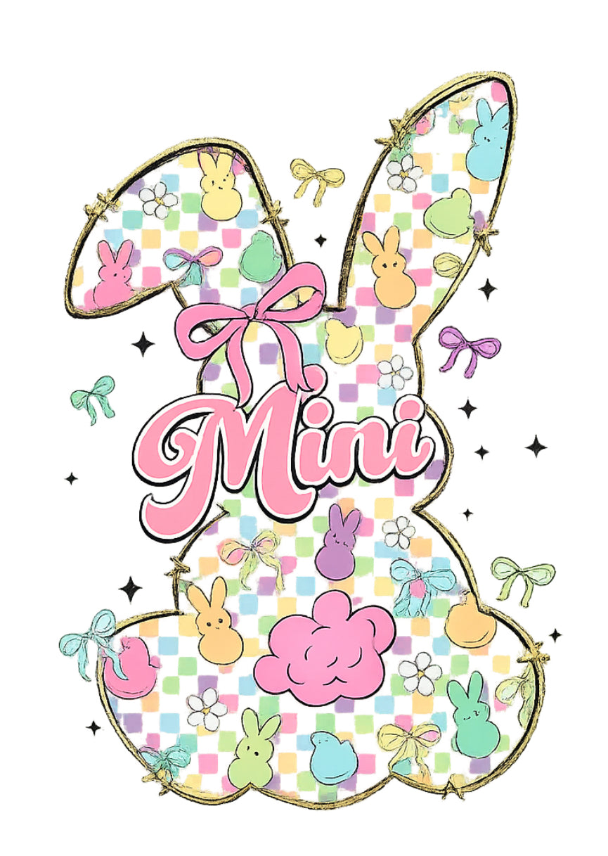 Mum, Nan, mini Easter bunny DTF (POD) exclusive