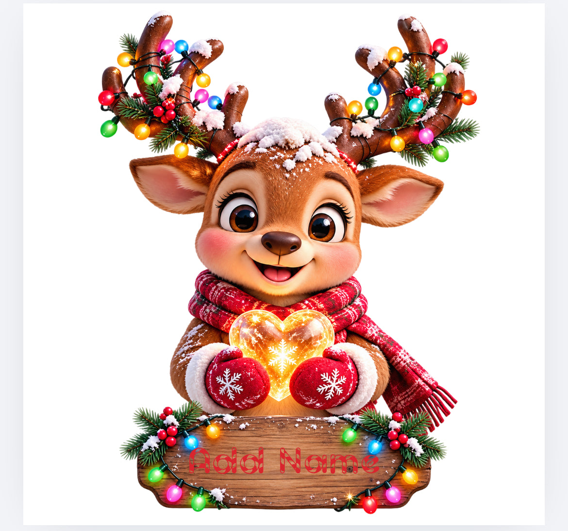 Christmas decals with personalisation option (UVPOD)
