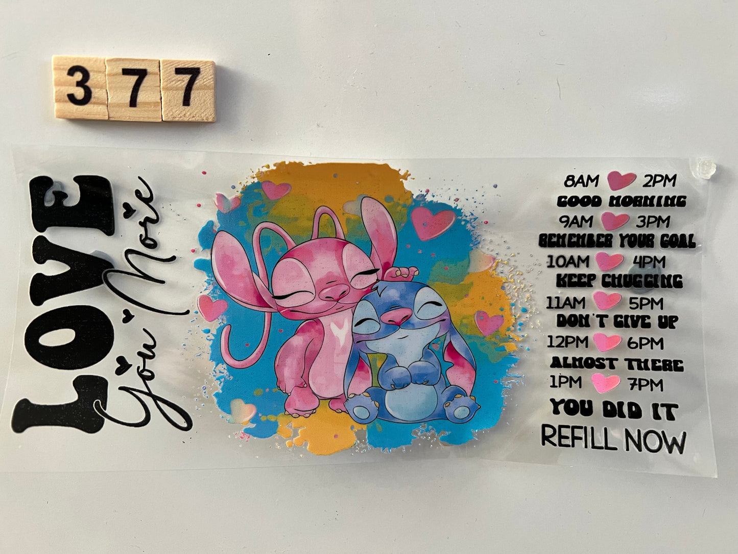 Stitch with angel  love you more wrap