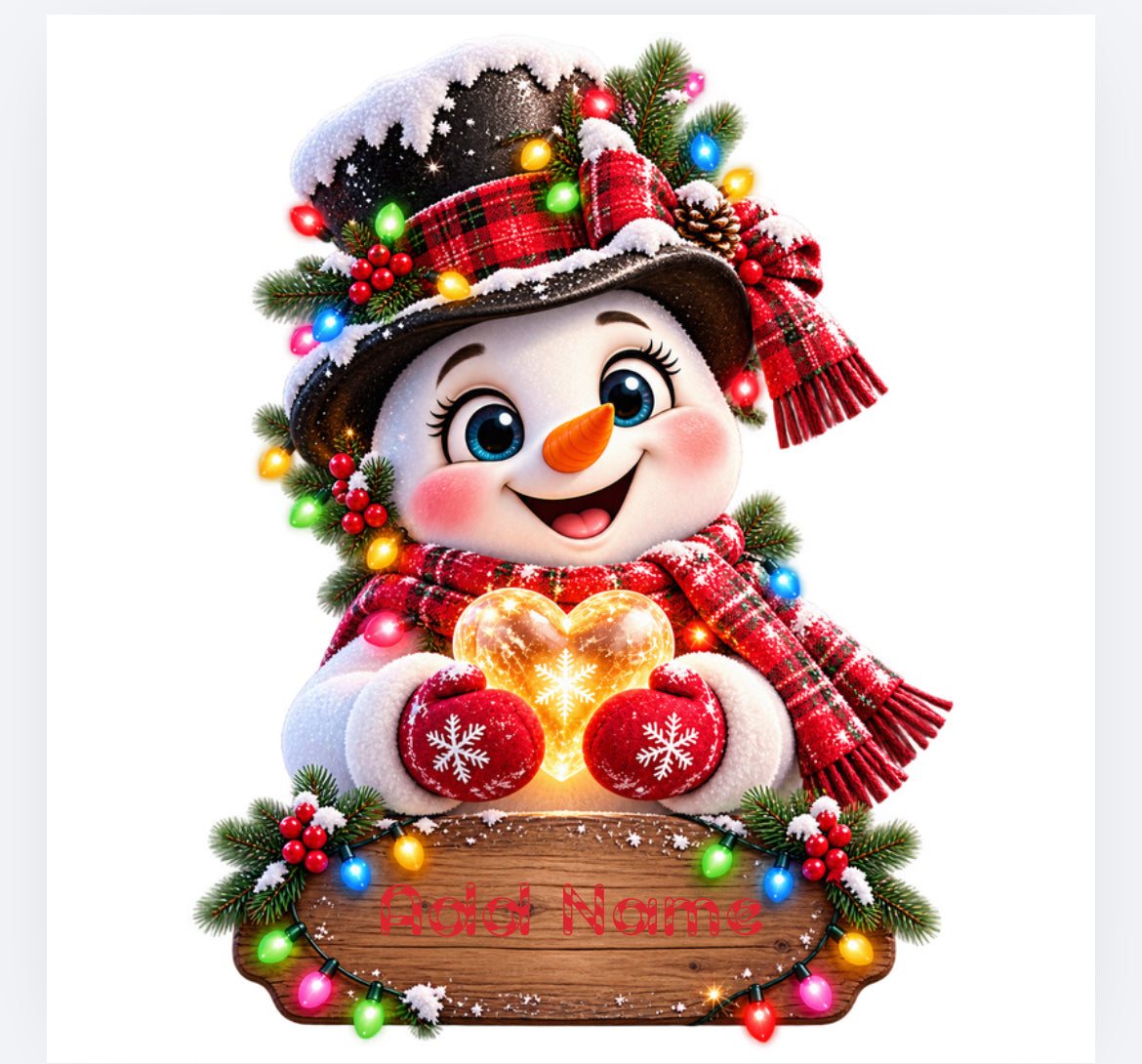 Christmas decals with personalisation option (UVPOD)