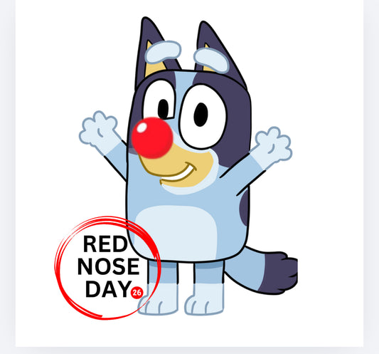 Bluey Red Nose Day DTF (POD) exclusive