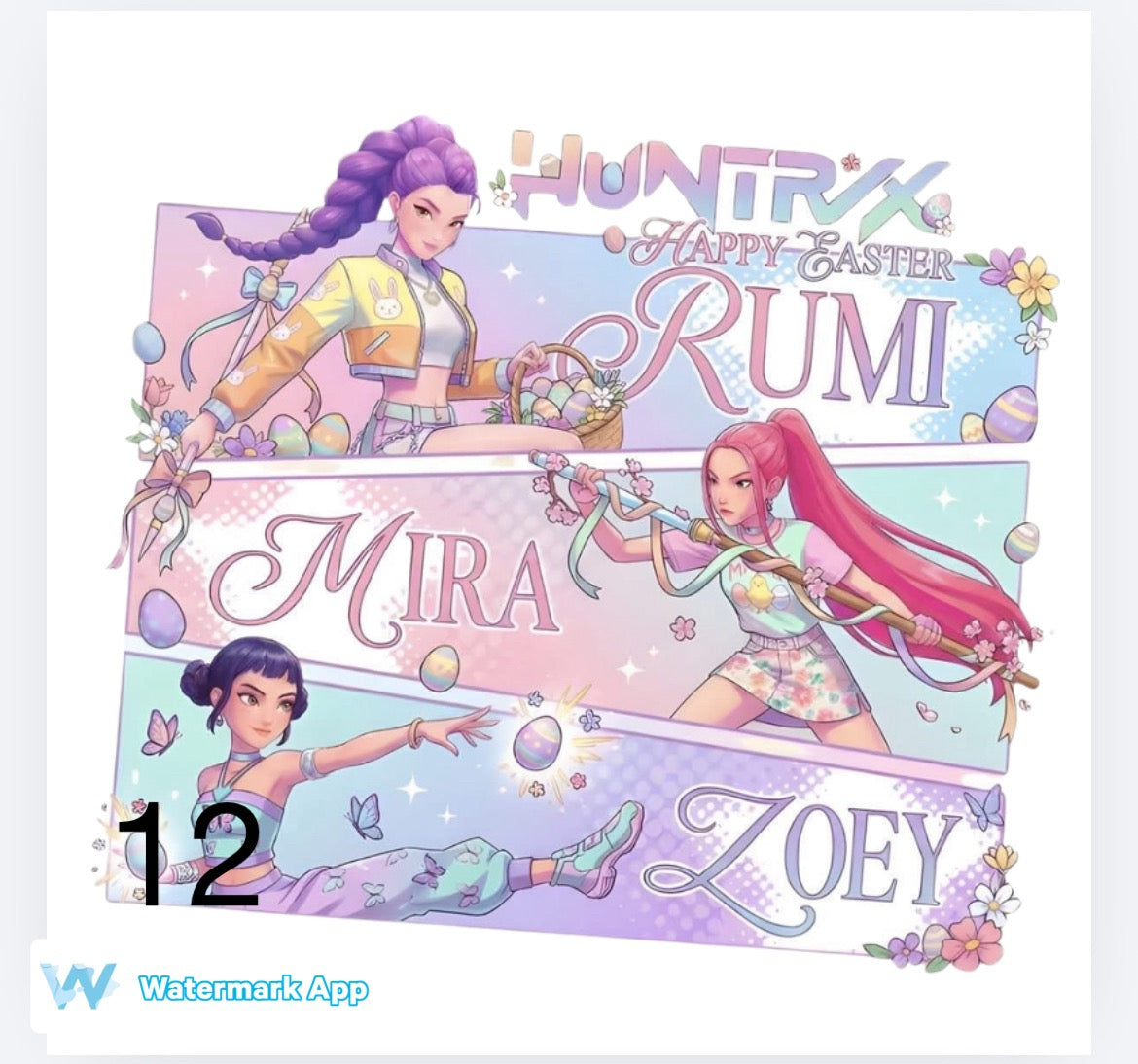 Huntrix Easter  DTF (POD) exclusive