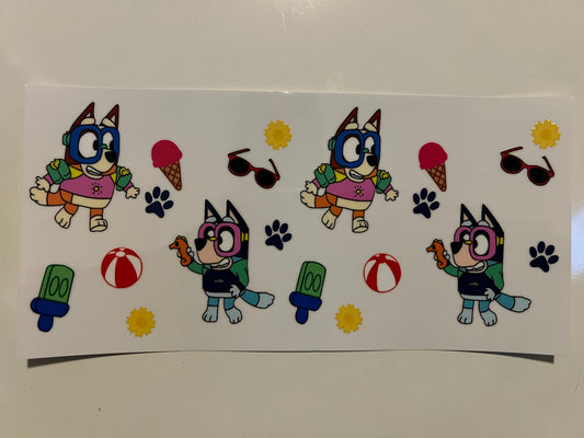 Bluey on holiday wrap