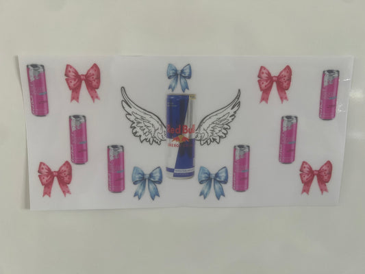 Red bull blue and pink wings wrap exclusive