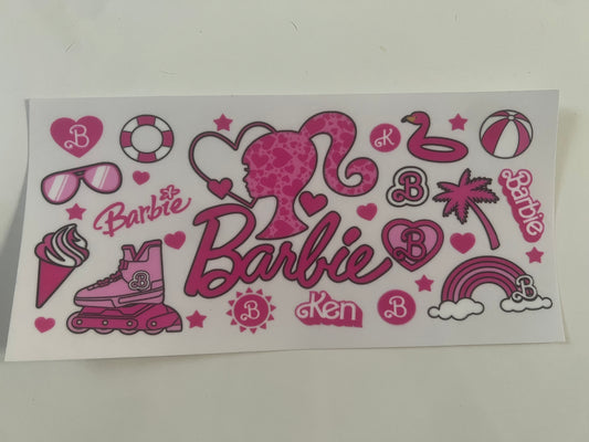 Barbie pink silhouette wrap