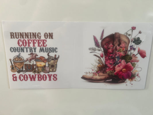 Running on coffee country music and cowboys wrap