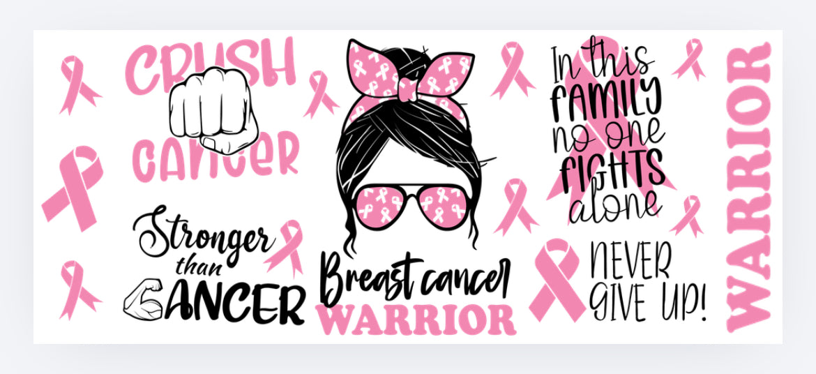 Breast cancer warrior wrap exclusive (UVPOD)