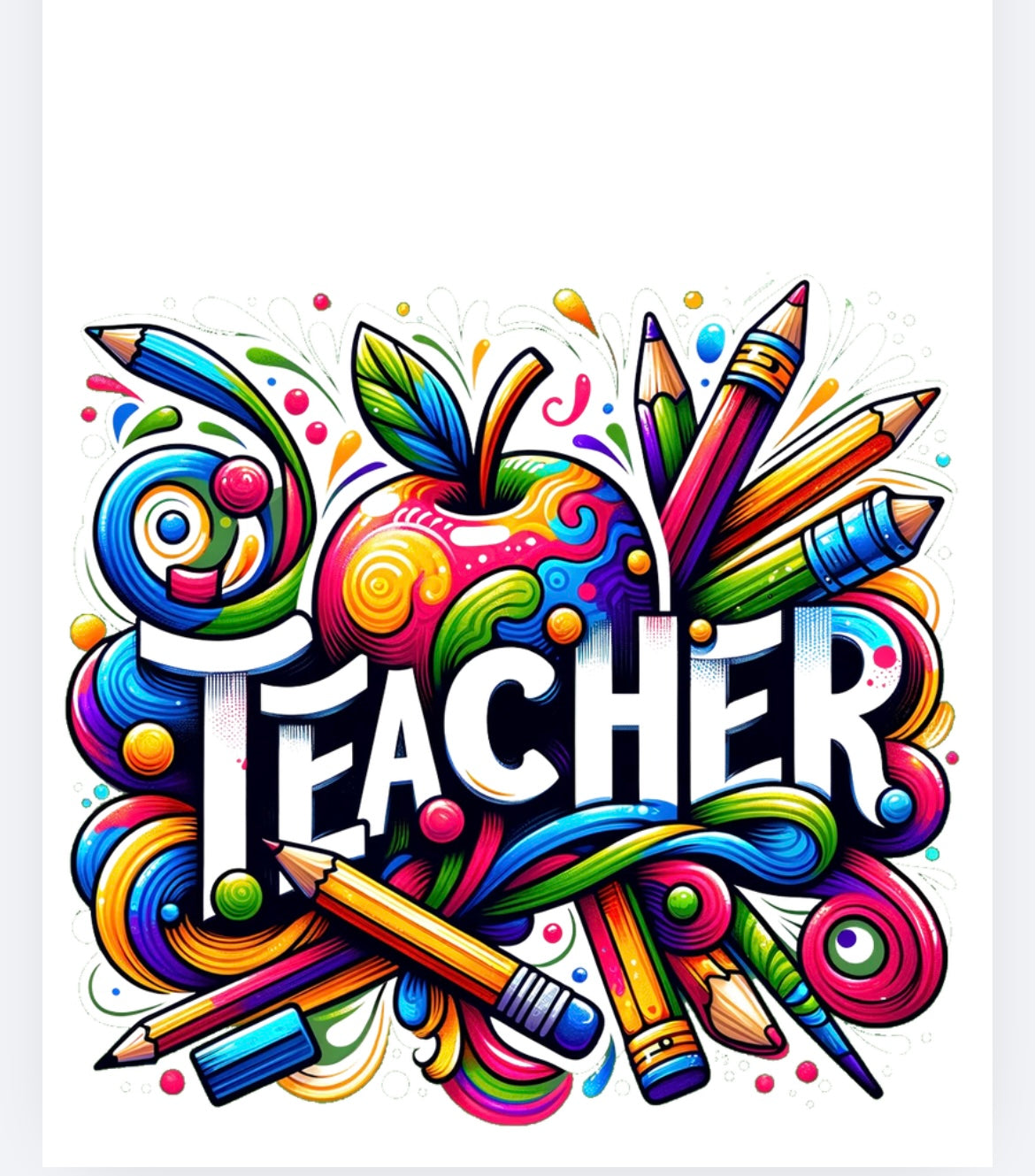 book vase Teacher UVDTF (UVPOD)