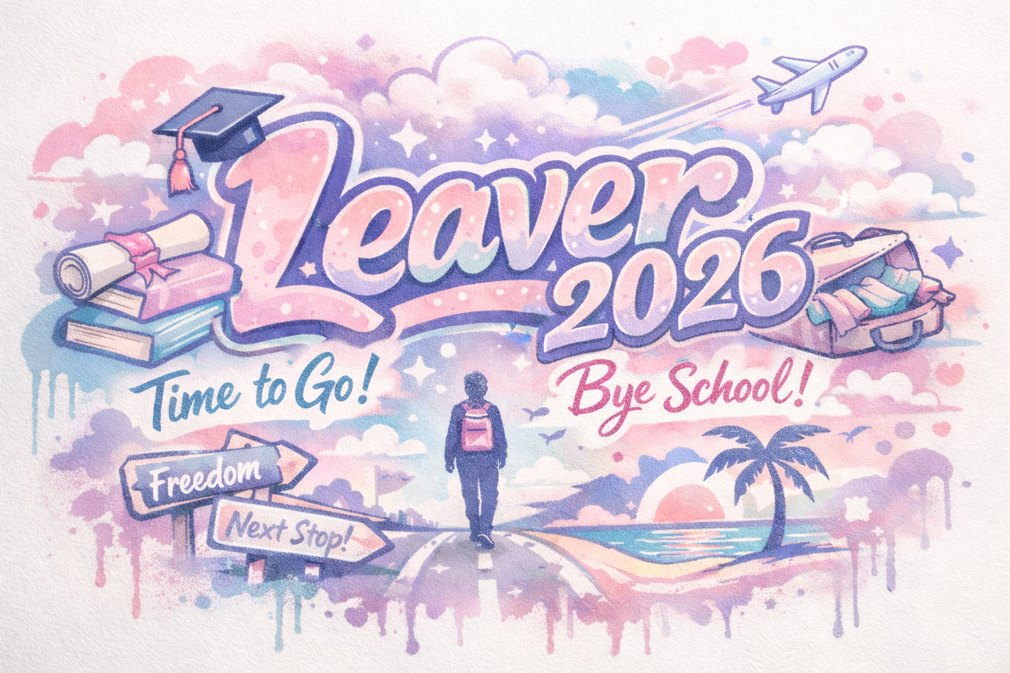 A6 Leaver pastel DTF transfer exclusive