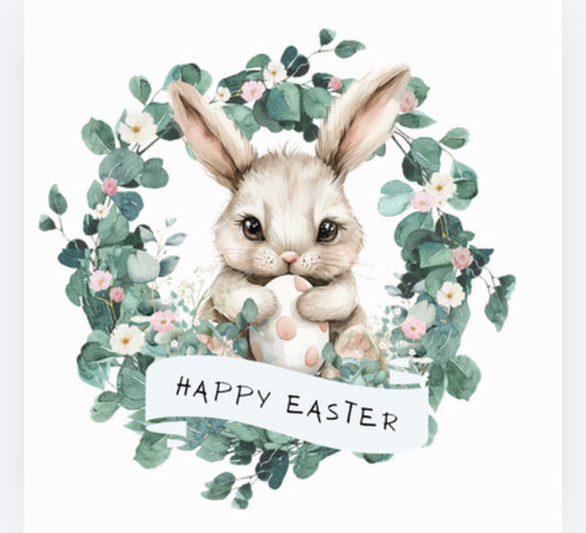 Easter bunny wreath DTF (POD) exclusive
