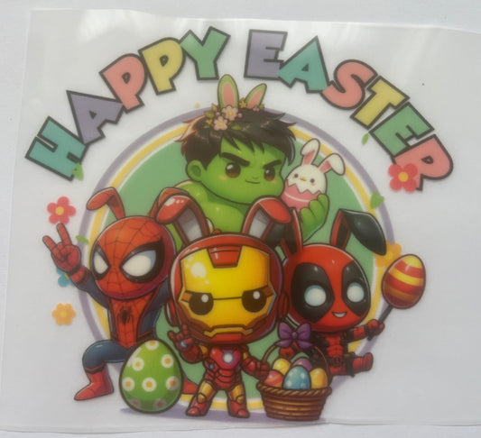 Happy easter avengers DTF transfer POD