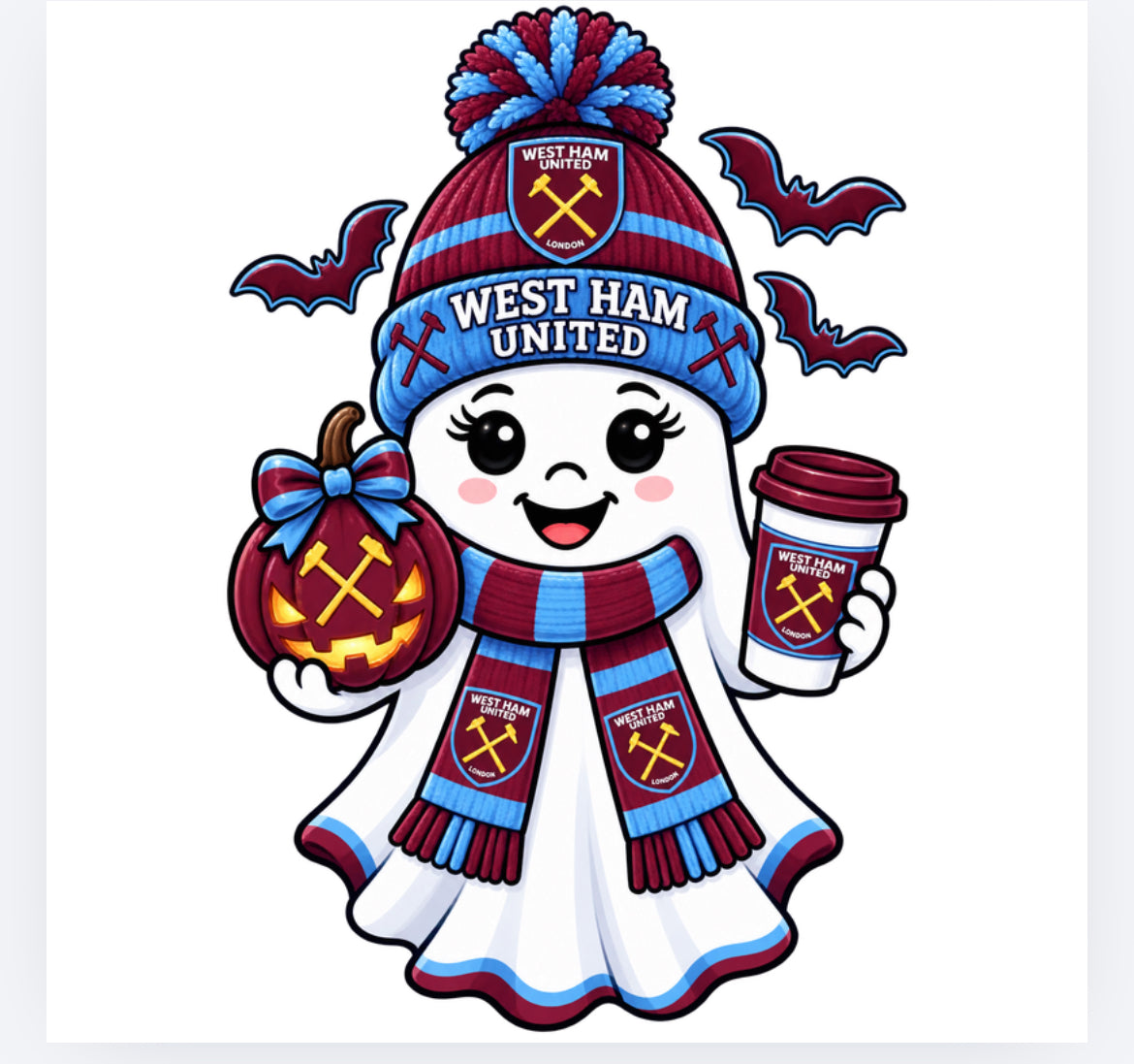 Football Halloween ghost decals - all teams (UVPOD)