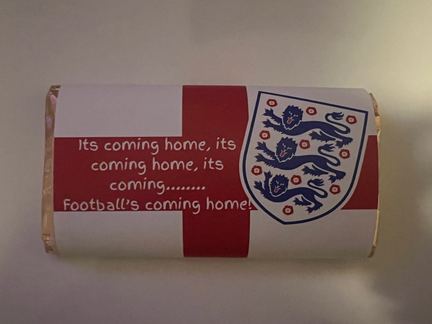 England flag football team World Cup 2026 standard chocolate wrapper (chocolate not included)